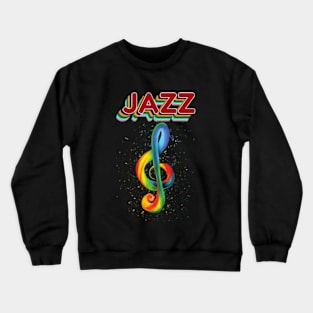 Funny jazz  Music Lover Gift Idea 90s designs  vintage retro 2024 Crewneck Sweatshirt
